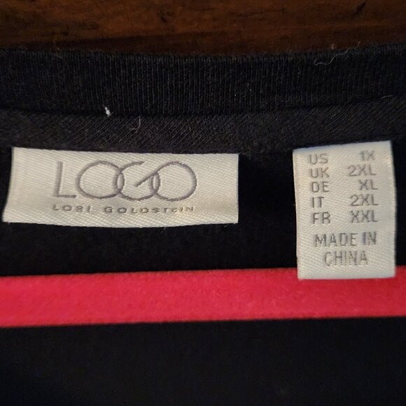 Lori Goldstein Shirt With Ruffle Bottom 1X - Picture 3 of 5